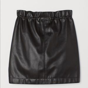 H&M Faux Leather Skirt
